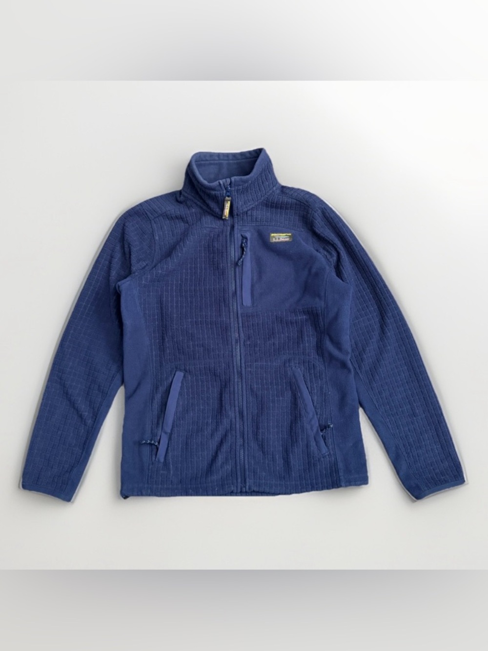 L.L. Bean Men's Navy Blue Full-Zip Fleece Sweater